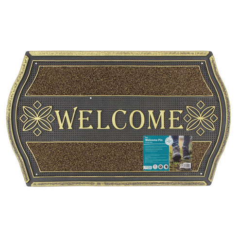Welcome Pvc Pin Door Mat 45x75cm